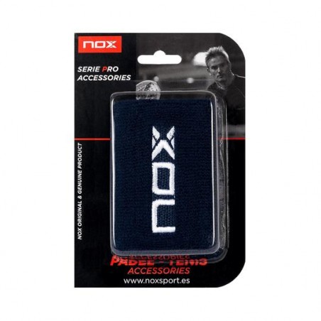 Muñequera Nox Azul Logo Blanco (2 ud)