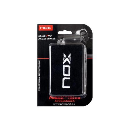 Muñequera Nox Negra Logo Blanco (2 ud)